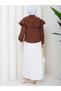 Women's Hijab Ruffled Flounce Detailed Long Sleeve Shirt Blouse - 8