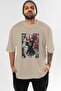 For Dog Lovers 16 Front Dog Prints Beige Oversize T-Shirt 100% Cotton Unisex Dog Lover Premium Design - 2