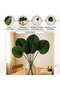 Artificial Ruffled Fan Palm Leaf Stem H65 - Green - 5