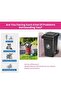 High Density Polyethylene Garbage Bin/Dust Bin 120Liter with wheel and pedal 96 x 54 x 46 cm Black - 6