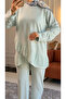 6527 - Stylish Comfortable Vortex Fabric Casual Women's Set with Cross Design Detail - 5