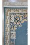 İrfan, Luxury Mihrapli Acrylic Woven Prayer Mat Turquoise Gold Embroidered Velvet Soft Textured Prayer Mat Sajjadah - 5