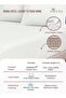 Pure Combed Cotton Fitted Bedsheet King Size 180x200 cm White, 400 Thread Count Cool Luxury Soft - 2