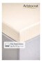 3-Piece Striped Microfiber Fitted Sheet Set Super King 200x200cm – Cream - 6