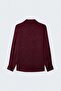 Hidden Placket Shirt - Burgundy - 5