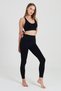 Women's High Waist Push up Gathering Seamless Sports Leggings Yoga Pilates Fitness - Black - 8