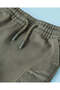 Infant Boys Green Cargo Knitted Denim Shorts - 2