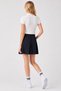 Slim Fit Womens Skirt Slim Fit Slit Women's Denim Skirt Dark Navy Blue - 4