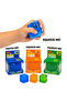 Pack of 3 Cube Squeeze Ball Stress Relief Toy Squishy Sensory Fidget Gel Cubes Soft Stretchy Squeeze Toy for Kids and Adults Anxiety Relief Desk Toy Red Blue Green Orange Mix Colors - 5