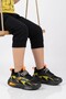 2470 P Black-Yellow Velcro Boys' Sports Shoes - 2