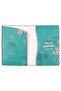 Unisex vegan turquoise passport holder - koala hug design - 3