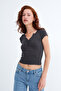 Buttoned Basic T-Shirt P0456