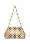Cream Polka Dot Women's Polka Dot Chain Strap Clutch and Shoulder Bag