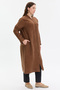 Hakim Collar Stripe Buttoned Long Shirt - 6