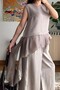 Mink Chiffon Ruffle-Detail Blazer and Wide-Leg Pants 51391 - 6