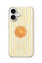 iPhone 16 Compatible Orange Slice Patterned Transparent Phone Case