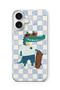 Cool Crocodile Pattern Transparent Phone Case Compatible with iPhone 16