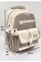 Unisex Satin Water Resistant Fabric Multi-Compartment Middle School High School School Travel and Backpack - 2