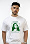 Jisoo Kim Design Printed Oversize White T-Shirt