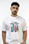New York City Design Printed Oversize White T-Shirt
