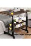 ComputerGear Multi-Tier Laptop Desk with Smooth and Lockable Wheels for Multi-Purpose Black Walnut - 2