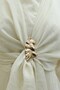 Long Tulle Modal Dress with Tie Bolero and Lining -Beige - 5