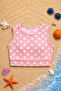 Girl's Pink Polka Dot Skirted Swimsuit Set - 3
