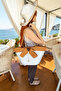 Handmade Beach Pool Bag and Hat Set with Bow and Ribbon Multi-Purpose Easy to Clean Washable Decorative Bag and Hat - 4