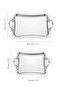 Silver Tray Set with Handles - Set of 2 Different Sizes Italian Serving Presentation Coffee Tray with Handles - 6