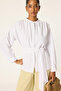 Belted Detailed Pleated Shirt - 3