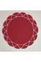 6-Piece Burgundy Elora Linen American Service Supla |   Stain Resistant |   Modern Table Decor - 2