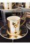 24K Gold Gilded Porcelain Coffee Cup Set for 6 People 90 ml - 4