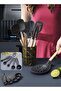 12 Pcs Kitchenware Set Kitchen Cooking Utensils Set Heat-resistant Silicone Tool Set with Wooden Handle Non-Stick Spoon Kitchen Utensils Cooking Kitchen Tool Set(Black) - 3