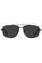 UV Protected Sunglasses Matte Black Frame Grey Mirror Lens 59mm - HG-1338/S-003 - 2