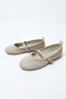 Women's Mink Color Casual Suede Ballerinas - 3