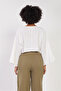 Women's Short Casual Blouse - Ecru - 5