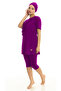 Semi-Covered Short Sleeve Hijab Swimsuit with Ruffle Details - 2