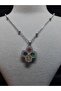 Silver Color Mix Stone Van Yonca Model Ball Chain Steel Necklace - 2