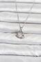 316L Stainless Steel Silver Zircon Stone Rabbit Model Women's Necklace