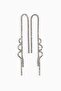 Rhinestone-chain earrings