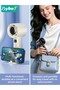 Portable Handheld Turbo Fan, USB Rechargeable Personal Fans, Mini Pocket Fans with LED Display＆Phone Stand, Small Personal Fan for Travel, Outdoor, Camping, Beach, Makeup - 5