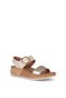 Well Foot 26066 Beige-Gold Genuine Leather Women's Sandals - 3