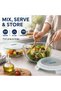 Glass Mixing Bowl 2000ml, Large Airtight Glass Mixing Bowl BPA Free Microwave Freezer Safe MBCB-200 - 4