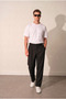 Men's Relaxed Fit Double Pleated Elastic Waist Trousers - 2