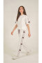 Soft Textured-Comfort Fabric with Bow on the Top and Bow on the Bottom - Girls' Top and Bottom Tracksuit Set - 3