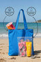 5-Piece Beach Set, Dark Blue Beach Bag (36X39 Cm, 100% Cotton) and 4 Ziplock Storage Bags - 2