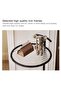 Round Side Table, Transparent Glass End Table with Metal Frame, Modern Coffee Table for Living Room - 5