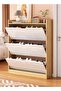 Simple Modern Large Capacity Tipper Shoe Cabinet Wooden Shoe Organiser Behind The Door Saves Space
