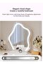 Light Luxury Dressing Table and Bedside Table 3-Layer Retractable With LED Makeup Mirror - 7