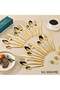 24-Piece Stainless Steel Cutlery Set Kitchen Utensil Western Tableware Gold - 4